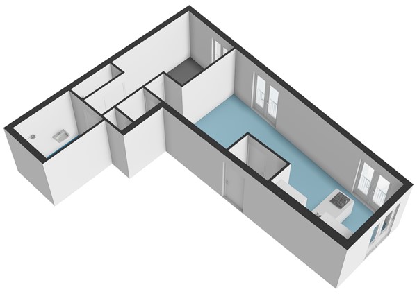 Floorplan - Tweede Sweelinckstraat 5C, 1073 EG Amsterdam